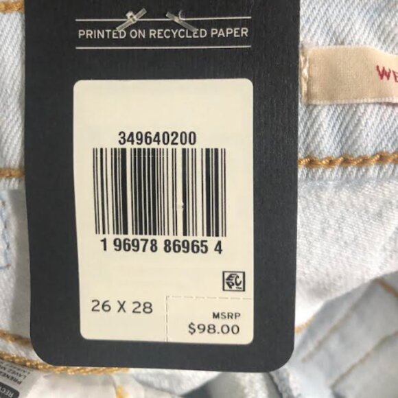 Levi's® Premium Wedgie Straight Fit Women's Jeans NWT Sz 26X28 - Picture 9 of 11